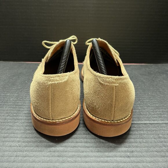 L.L. Bean Men\'s Sz 9C Suede Oxford Causal Shoes Beige Lace Up Low Heel Academia main image 5